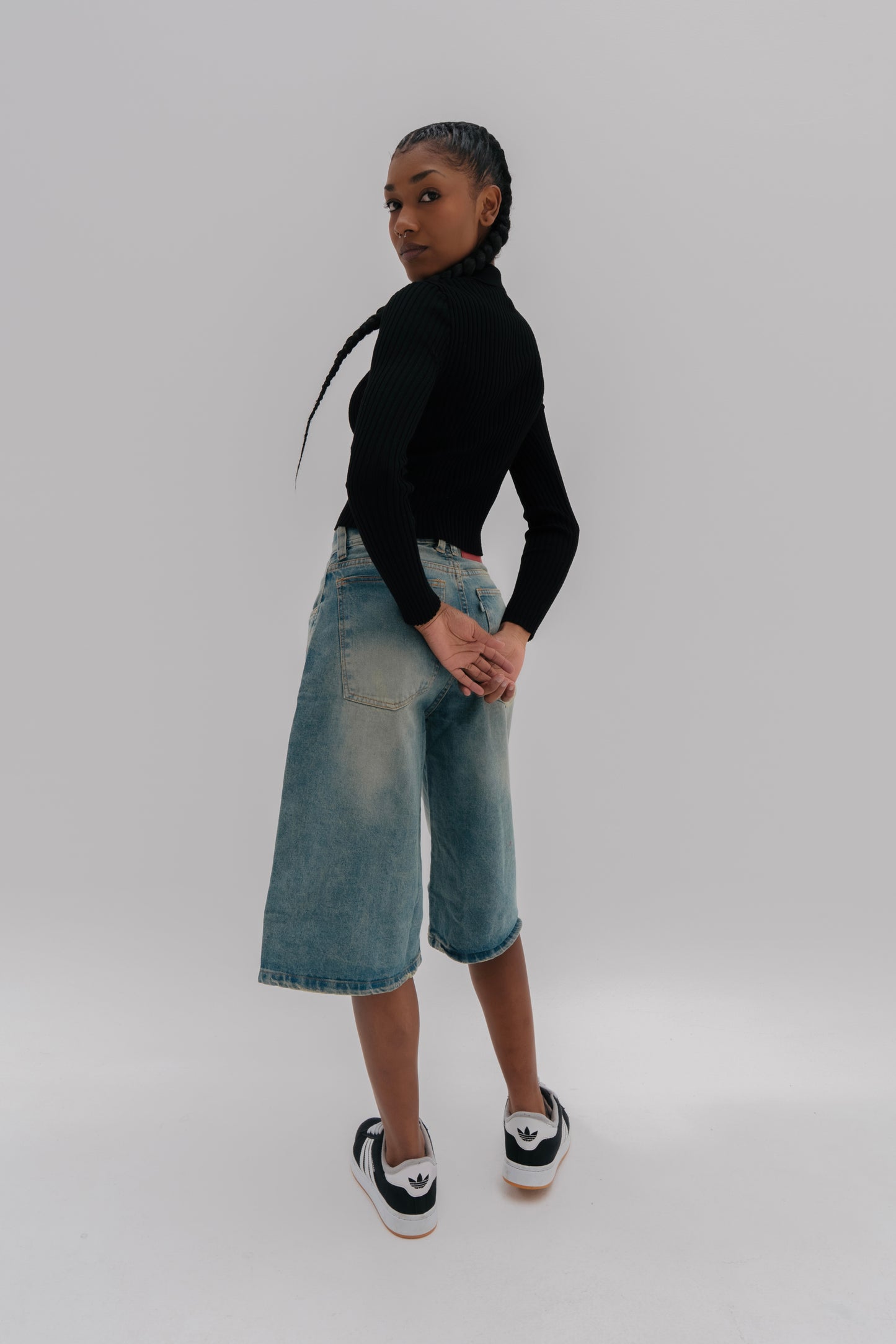 JORT BAGGY VINTAGE BLUE - MUJER